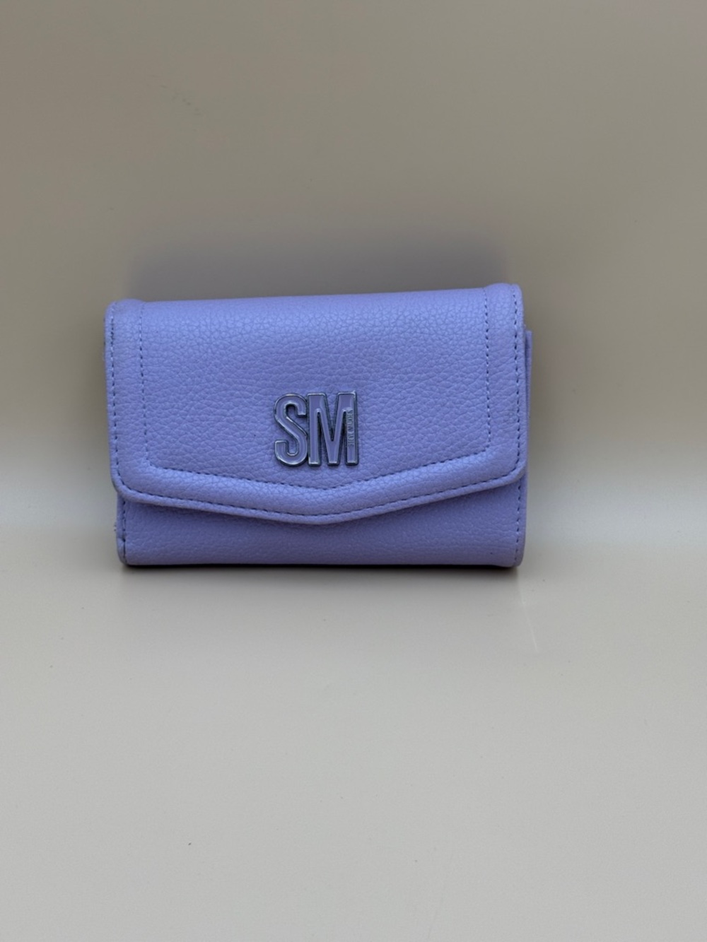 Steve Madden Lavender Tri-Fold Wallet with SM Logo